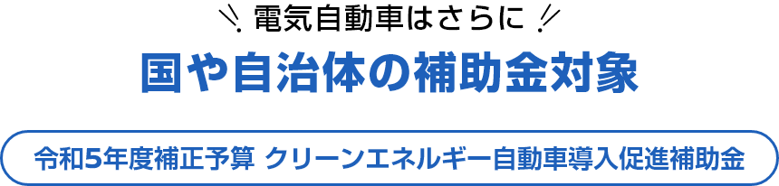 電気自動車はさらに国や自治体の補助金対象 令和5年度補正予算 クリーンエネルギー自動車導入促進補助金