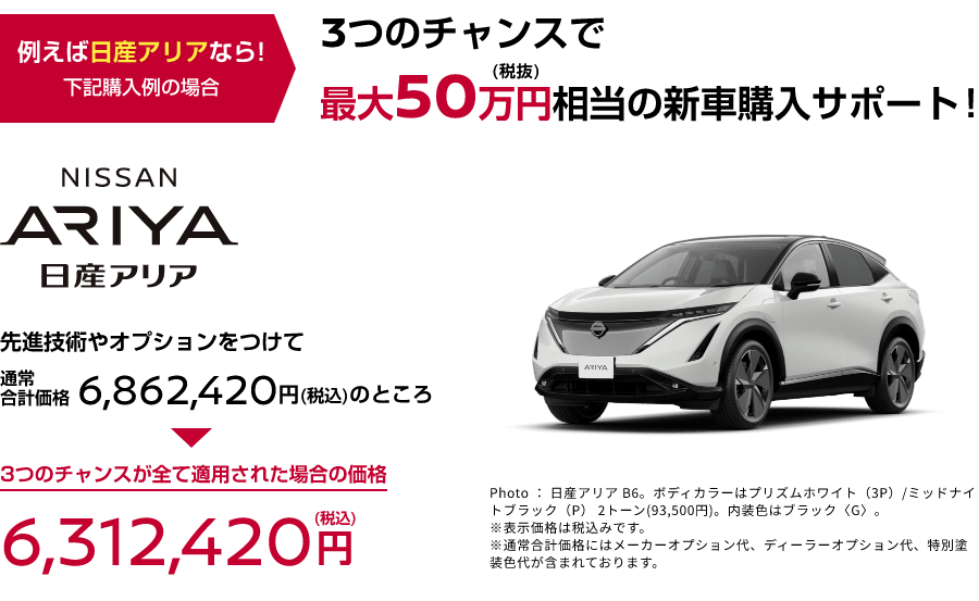 新車購入チャンス! 購入支援金プレゼントキャンペーン実施中！埼玉・千葉限定でディーラーオプションもプレゼント!｜埼玉県・千葉県 日産販売会社グループ