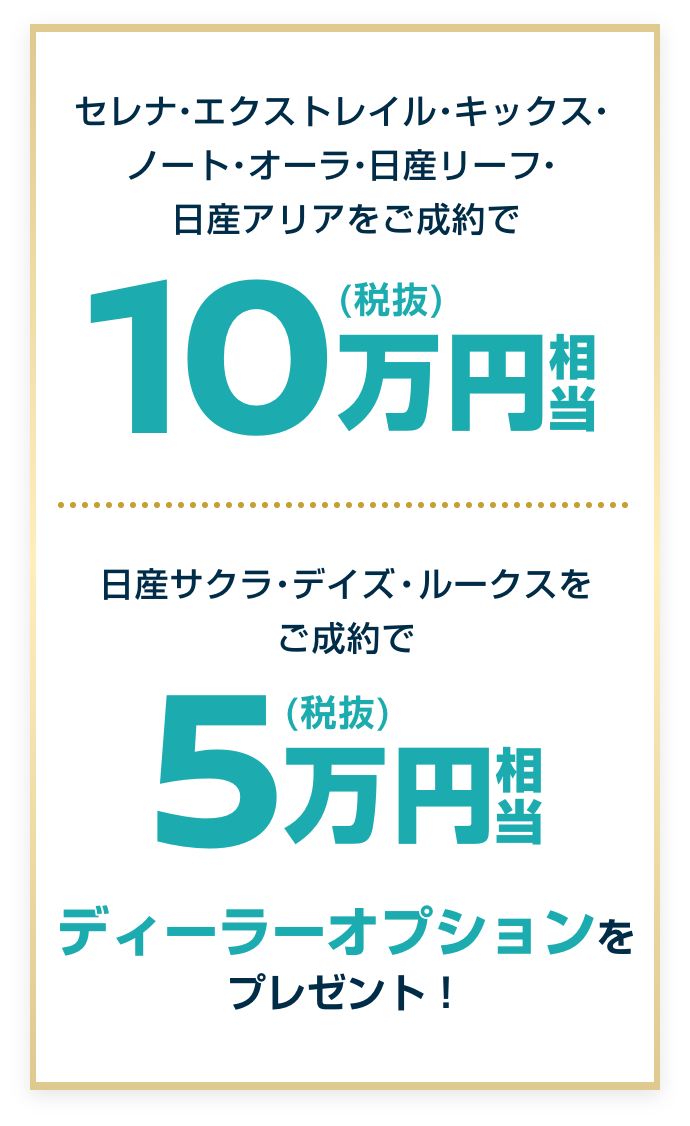 ディーラーオプションをプレゼント！