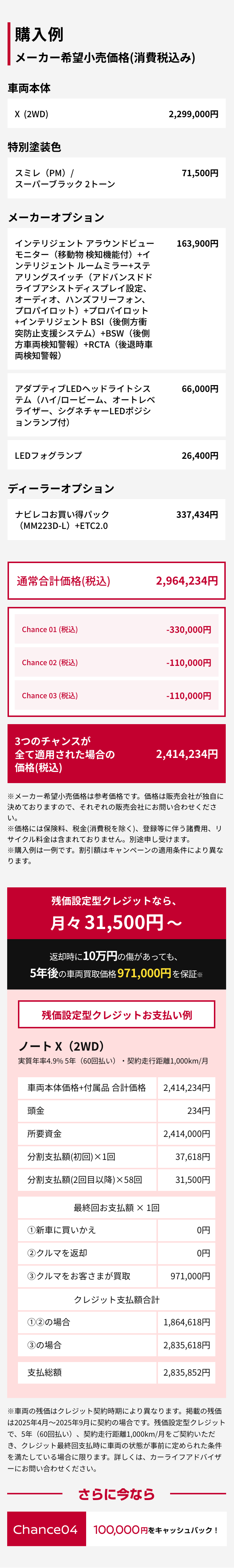 購入例 メーカー希望小売価格(消費税込み)