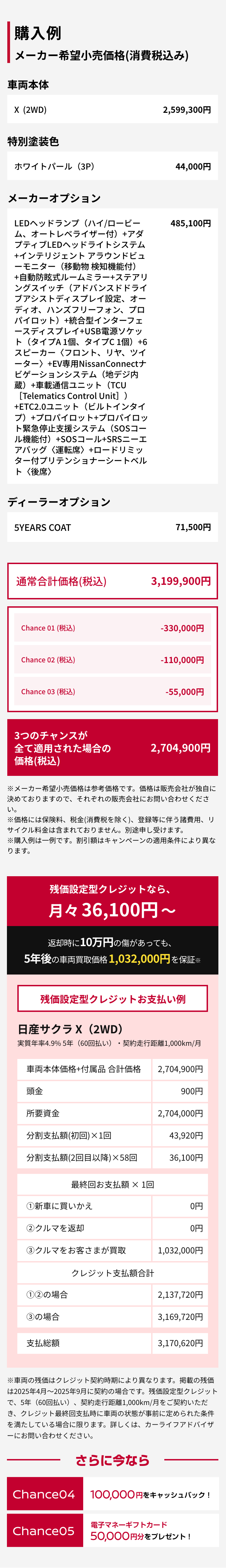 購入例 メーカー希望小売価格(消費税込み)