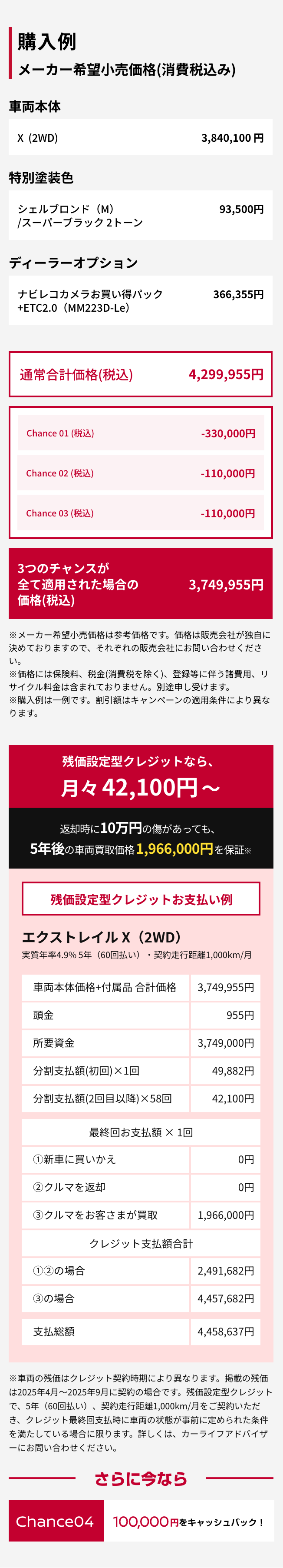 購入例 メーカー希望小売価格(消費税込み)