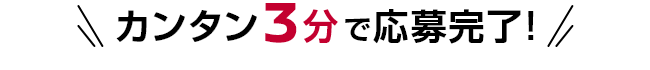 カンタン3分で応募完了!