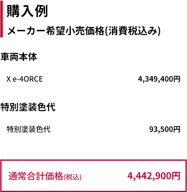 購入例｜メーカー希望小売価格（消費税込み）
