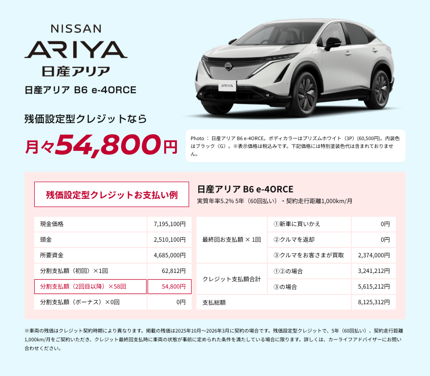 日産アリア B6 e-4ORCE