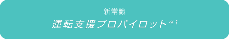 新常識 運転支援プロパイロット！※1