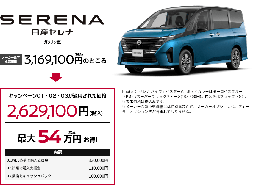 日産セレナ ガソリン車