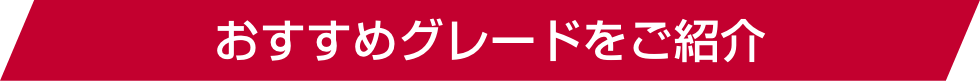 おすすめグレードをご紹介