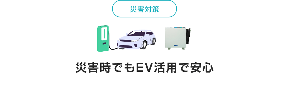 災害対策 災害時でもEV活用で安心