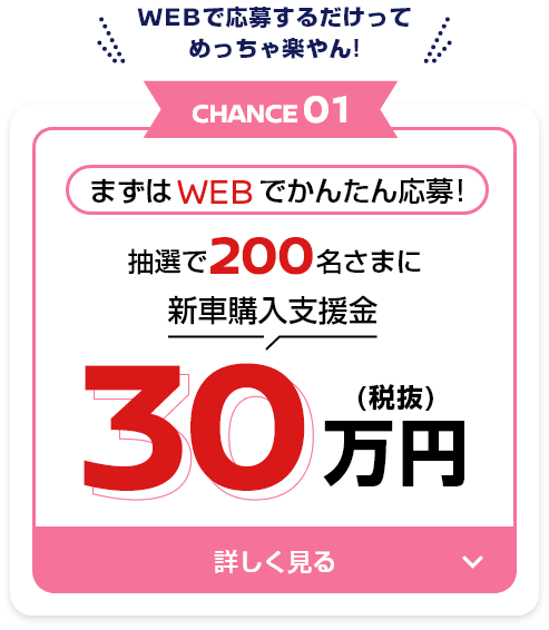 WEBで応募するだけってめっちゃ楽やん！　CHANCE01 まずはWEBでかんたん応募！