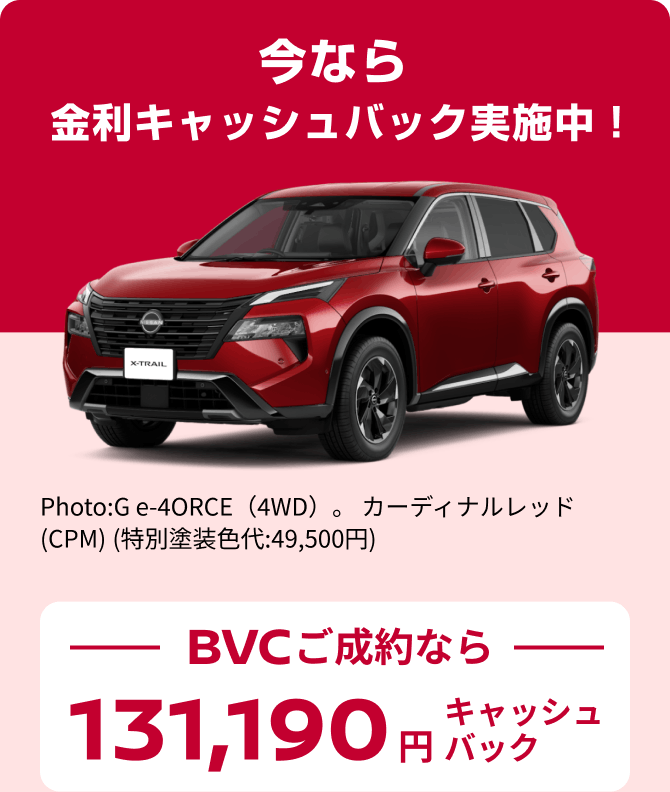 今なら金利キャッシュバック実施中！