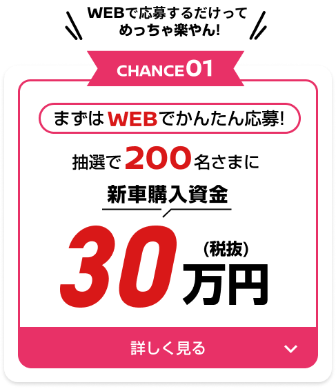 WEBで応募するだけってめっちゃ楽やん！CHANCE01 まずはWEBでかんたん応募！