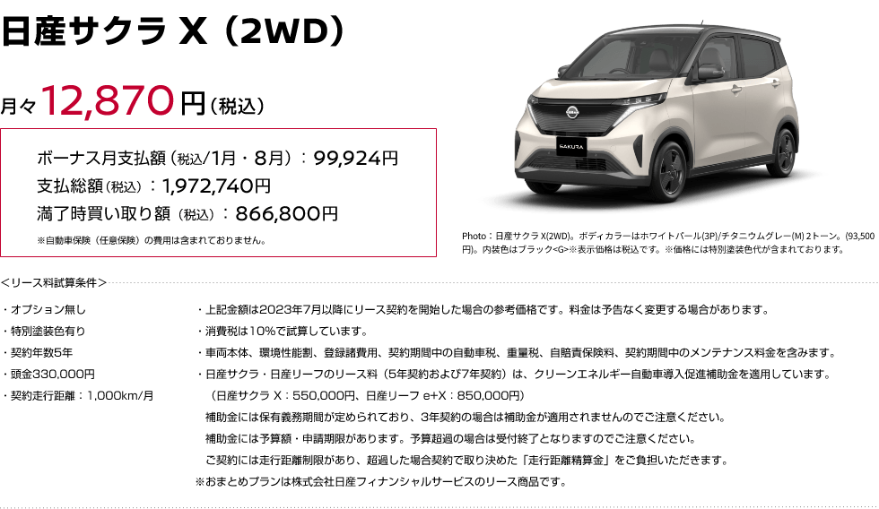日産サクラ X (2WD)