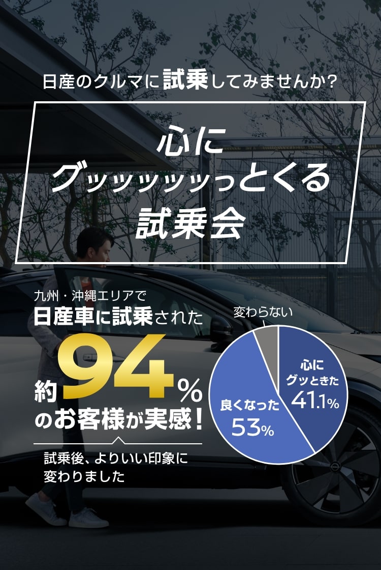 日産のクルマに試乗してみませんか? 心にグッッッッッっとくる試乗会