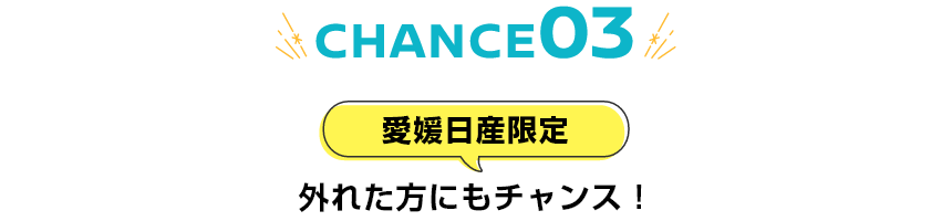 CHANCE03 愛媛日産限定 外れた方にもチャンス！