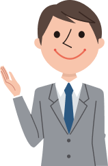 案内するスタッフのイラスト