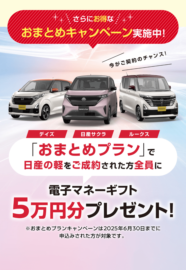 さらにお得な おまとめキャンペーン実施中!