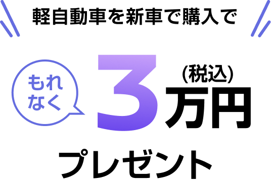 もれなく3万円（税込）