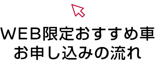 WEB限定おすすめ車お申し込みの流れ