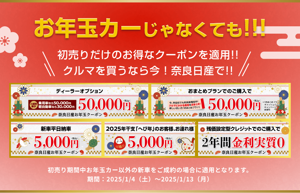 お年玉カーじゃなくても!!!