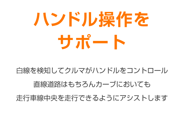 ハンドル操作をサポート