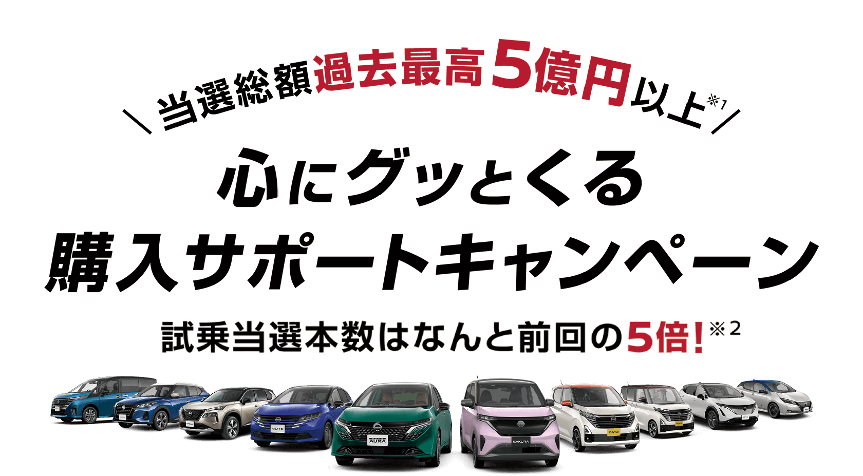 心にグッとくる購入サポートキャンペーン！