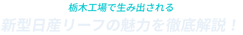 栃木工場で生み出される新型日産リーフの魅力を徹底解説!