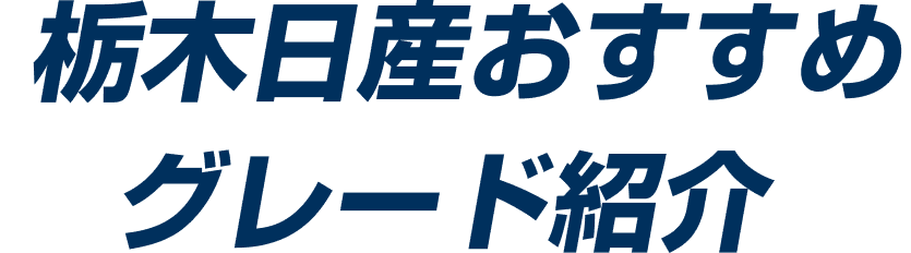 栃木日産おすすめ グレード紹介