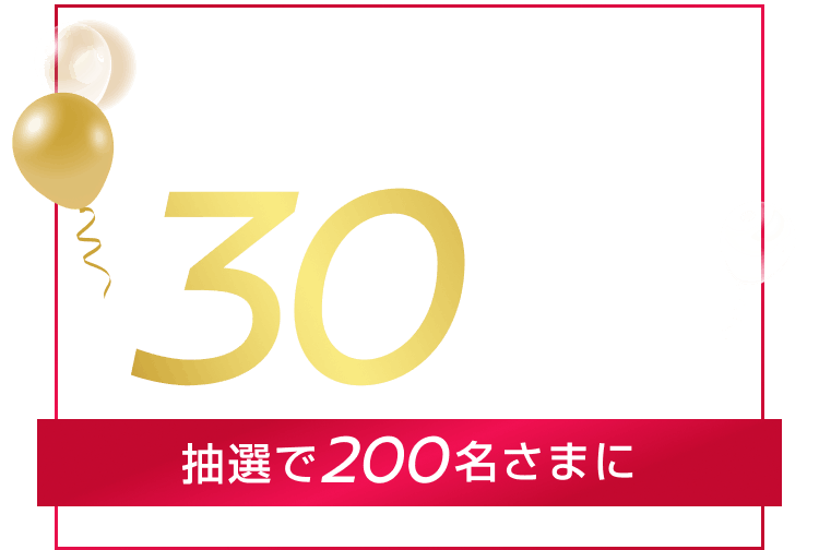 Webでかんたん応募! 購入資金30万円 抽選で200名さまに