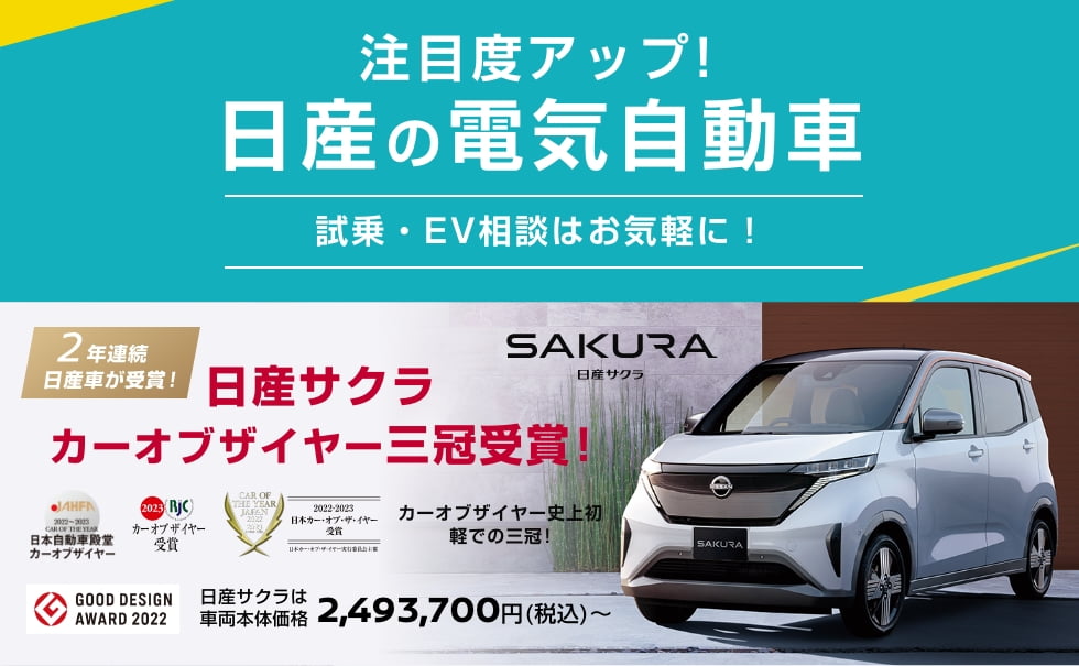 注目度アップ!日産の電気自動車 試乗・EV相談はお気軽に!