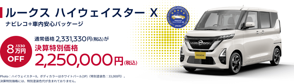 ルークス ハイウェイスター X ナビレコ+車内安心パッケージ