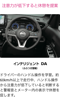 注意⼒が低下すると休憩を提案