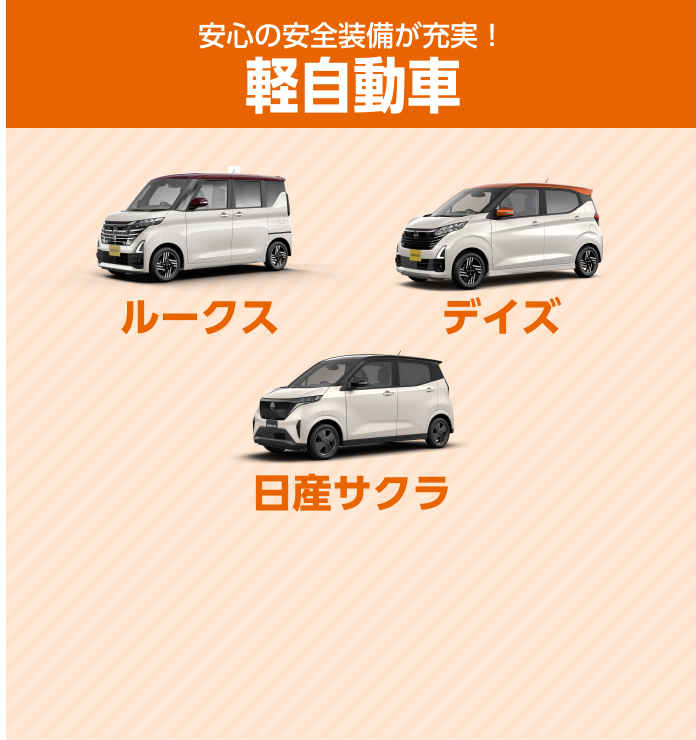 安心の安全装備が充実！軽自動車 ルークス 日産サクラ デイズ