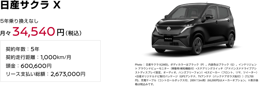 日産サクラ X