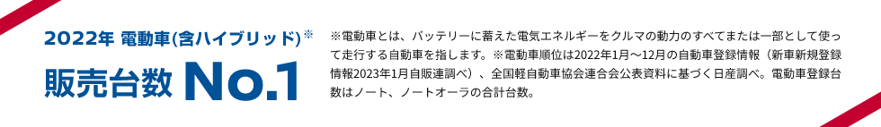 2022年電動車(含ハイブリッド)※販売台数No.1