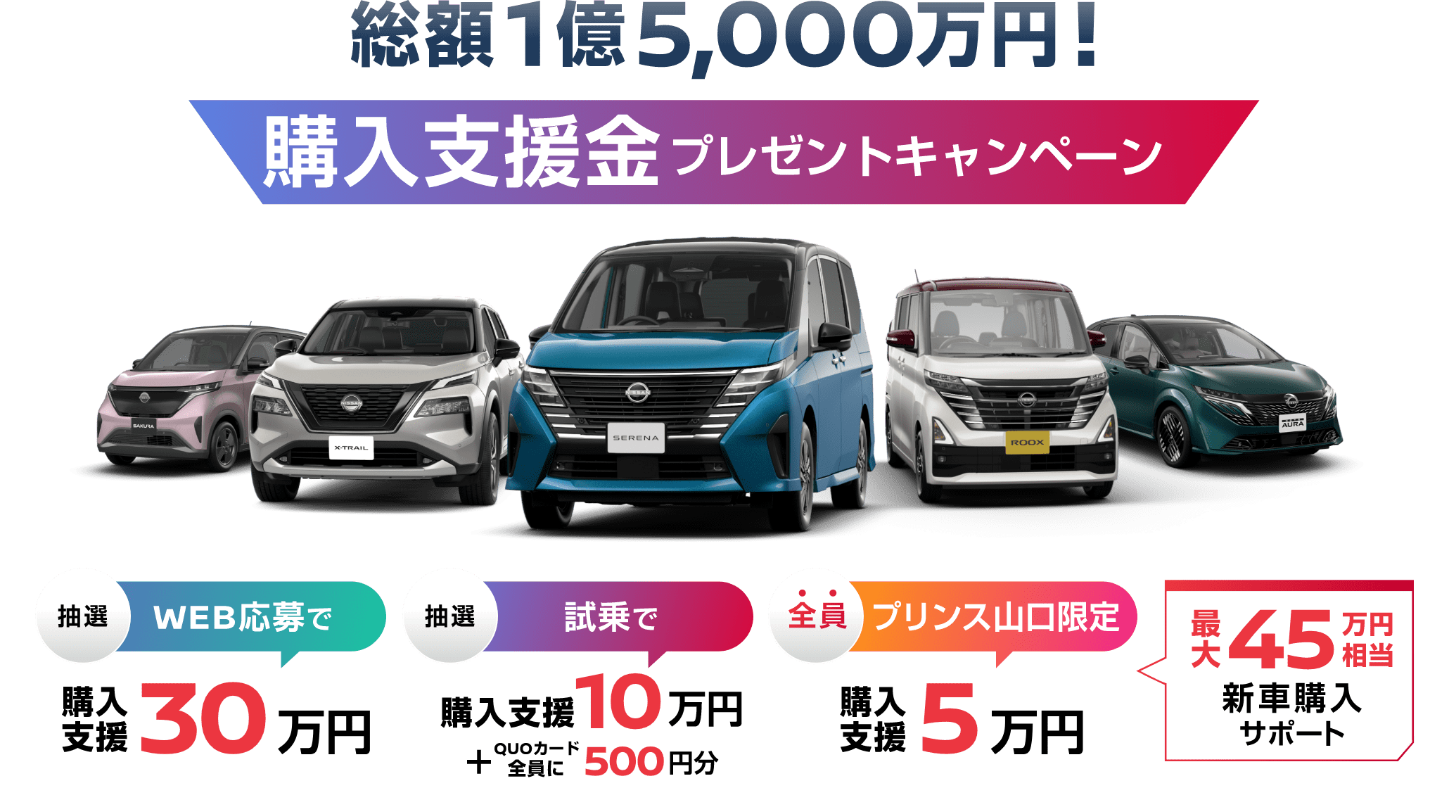 総額1億5,000万円！購入支援金プレゼントキャンペーン