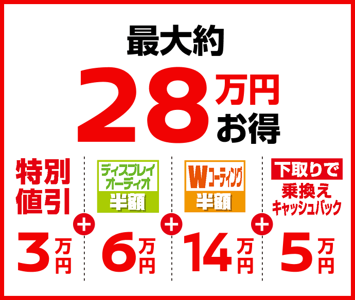 最大約28万円お得