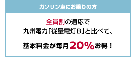 ガソリン車にお乗りの方