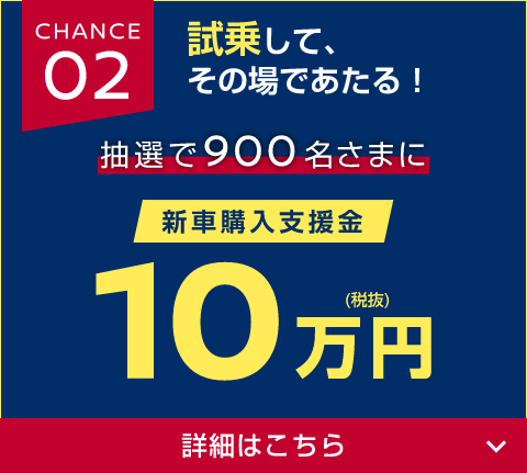 CHANCE02 試乗して、その場であたる！