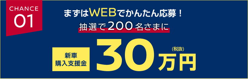 CHANCE01 まずはWEBでかんたん応募！抽選で200名さまに