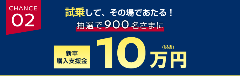 CHANCE02 試乗して、その場であたる！抽選で900名さまに