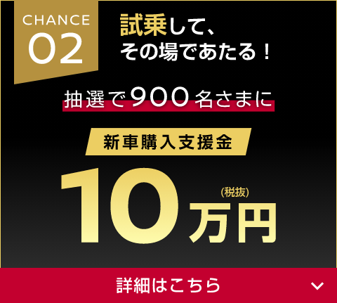 CHANCE02 試乗して、その場であたる！