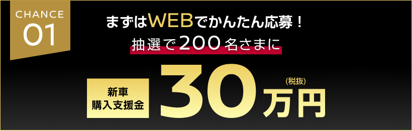 CHANCE01 まずはWEBでかんたん応募！抽選で200名さまに