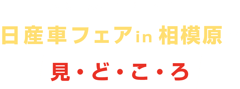 家族みんなで楽しめる! 日産車フェア in 相模原の見・ど・こ・ろ