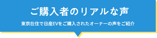 ご購入者のリアルな声 東京在住で日産EVをご購入されたオーナーの声をご紹介
