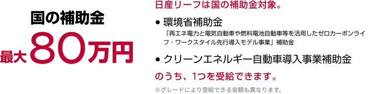 国の補助金最大80万円