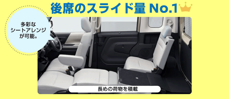 後席のスライド量No.1