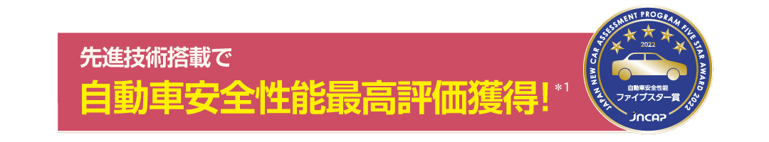 自動車安全性能最高評価獲得