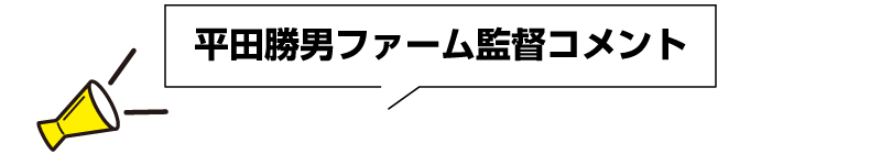 平田勝男ファーム監督コメント