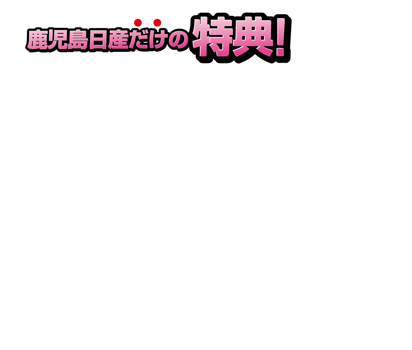 鹿児島日産だけの特典！